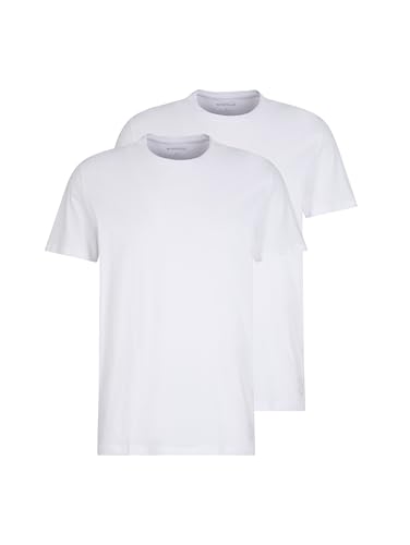 21czydoiwzl.jpg TOM TAILOR Herren Crewneck T-Shirt Doppelpack für den Daily Wear mit Stretch-Funktion in verschiedenen Farben und Größen