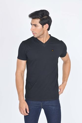 312stmke3 l.jpg JRC Just Royal Clothing 4er-Pack Herren V-Ausschnitt Kurzärmlige T-Shirts Schwarz, 100% Baumwolle,Comfort-Fit,ideal für