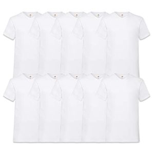 Fruit of the Loom 10 T-Shirts V-Ausschnitt für Alle Altersgruppen zur SommersToLower