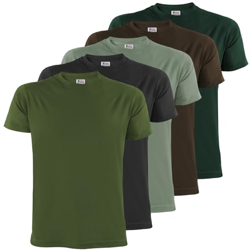 31edqtt5t9l.jpg ALPIDEX Herren T-Shirts 5er Set Rundhals einfarbig --sizing für den perfekten Look -gemütlich und bequem zu tragen -idea