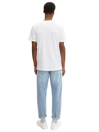 31dqqeayiul.jpg TOM TAILOR Herren Crewneck T-Shirt Doppelpack für den Daily Wear mit Stretch-Funktion in verschiedenen Farben und Größen