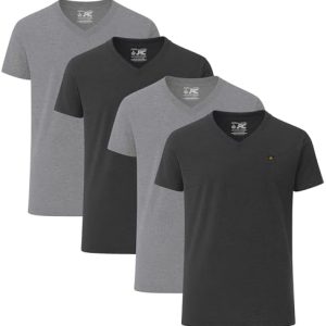 Heim JRC Just Royal Clothing 4er-Pack Herren V-Ausschnitt Kurzärmlige T-Shirts für Sport und Fitness | JRC Just Royal Clothi