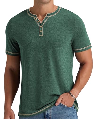 414rwfdplrl.jpg NITAGUT Männer Henley-Tee-Shirt Kurzarm V-Ausschnitt Sommershospielle Slim Fit | NITAGUT Kurzarmes V-Ausschnitt Männer