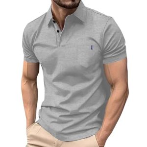 Heim KOG Herren Poloshirt Einfarbig Basic Shirts Sehr Los Baumwolle Freizeithemd KOG Herren Poloshirt Henley Ausschnitt Einfa