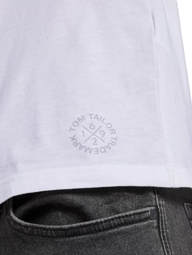 41blia0pucl.jpg TOM TAILOR Herren Crewneck T-Shirt Doppelpack für den Daily Wear mit Stretch-Funktion in verschiedenen Farben und Größen