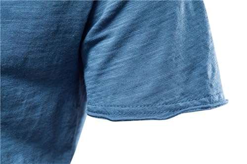 41czwnazmwl.jpg Baumwollige Generisch Einfarbig V-Ausschnitt T-Shirt für Herren Sommer Regular Fit Casual Outdoor Basic T-Shirt | Casua