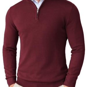 COOFANDY Warm Winterpullover für Herren mit Feinstrick und 1/4 Zip Feinstrick Sweater für den Arbeitsalltag