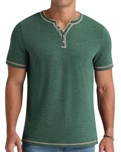 41rwm94sval.jpg NITAGUT Männer Henley-Tee-Shirt Kurzarm V-Ausschnitt Sommershospielle Slim Fit | NITAGUT Kurzarmes V-Ausschnitt Männer