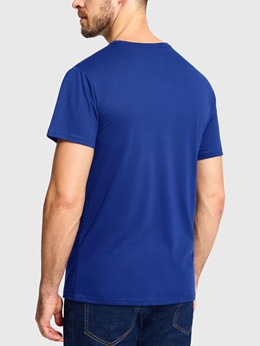 41adkroetgl.jpg E-LIINJOYE Herren Baumwolle T-Shirt 5er Pack Basic Fit Arbeitsshirts S M L XXL 3XL 4XL Einfarbig Sommer Set Für Männer