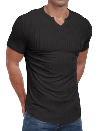 41ecrcgwhvl.jpg PrinStory Herren Kurzarm Stretch Poloshirt V-Ausschnitt Freizeit Atmungsaktiv Oberteile | PrinStory Herren Kurzarm T-Sh