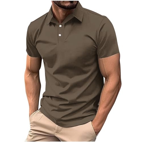 41n8fftuatl 1.jpg KOG Einfarbiges Poloshirt Herren Baumwolle Business Oberteil | KOG Einfarbige Oversize T-Shirt Herren Casual Mode Herre