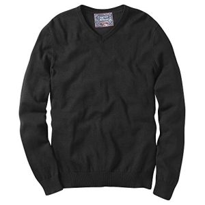 Charles Wilson Feinstrick Baumwollpullover mit V-Ausschnitt für Herren - Warm und gemütlich - Ideal für den Herbst und W