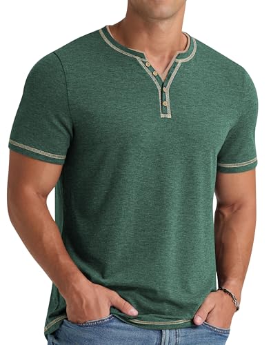41x69rfnpcl.jpg NITAGUT Männer Henley-Tee-Shirt Kurzarm V-Ausschnitt Sommershospielle Slim Fit | NITAGUT Kurzarmes V-Ausschnitt Männer