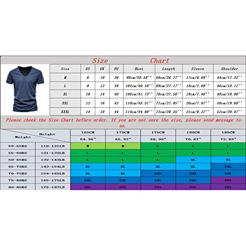 51f4wddzcml.jpg Baumwollige Generisch Einfarbig V-Ausschnitt T-Shirt für Herren Sommer Regular Fit Casual Outdoor Basic T-Shirt | Casua